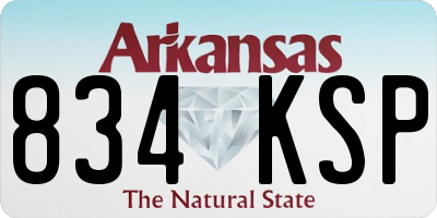AR license plate 834KSP