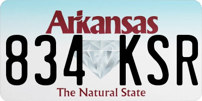 AR license plate 834KSR