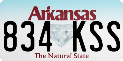 AR license plate 834KSS