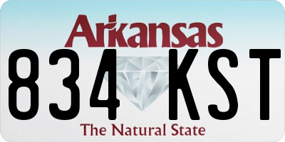 AR license plate 834KST