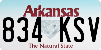 AR license plate 834KSV