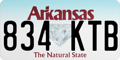 AR license plate 834KTB
