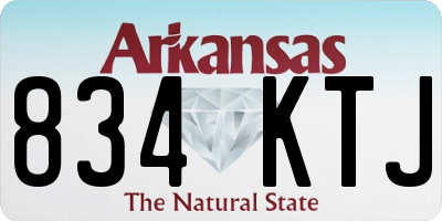 AR license plate 834KTJ