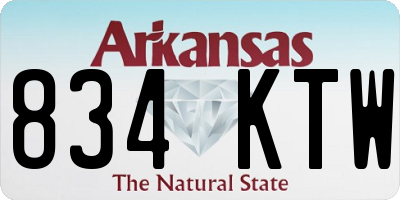 AR license plate 834KTW