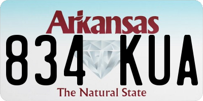AR license plate 834KUA