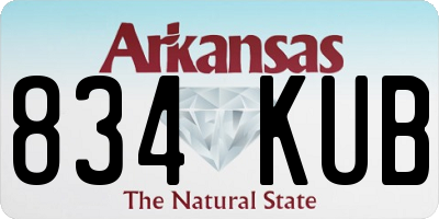AR license plate 834KUB
