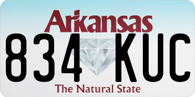 AR license plate 834KUC