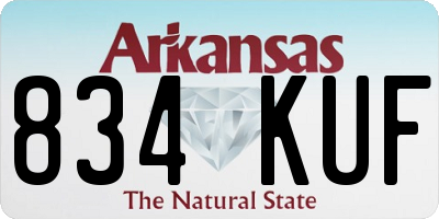 AR license plate 834KUF