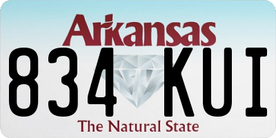 AR license plate 834KUI