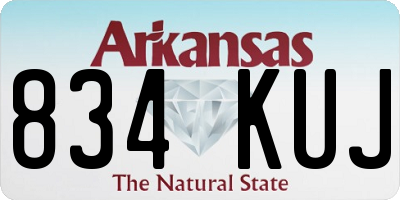 AR license plate 834KUJ