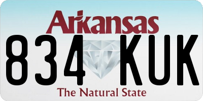 AR license plate 834KUK