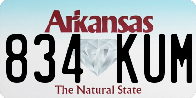 AR license plate 834KUM