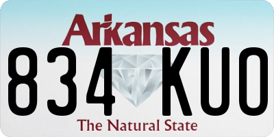 AR license plate 834KUO