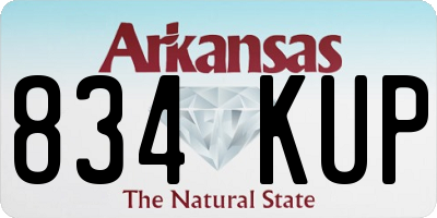 AR license plate 834KUP