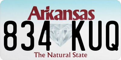 AR license plate 834KUQ