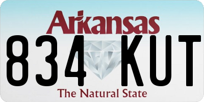 AR license plate 834KUT