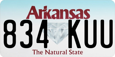 AR license plate 834KUU