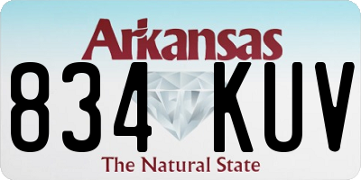 AR license plate 834KUV