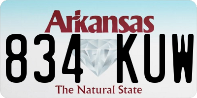 AR license plate 834KUW