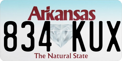 AR license plate 834KUX