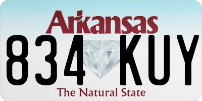 AR license plate 834KUY