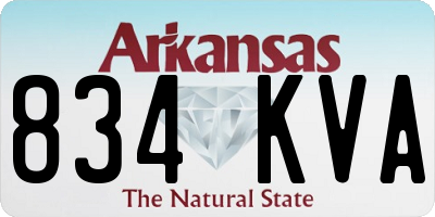 AR license plate 834KVA