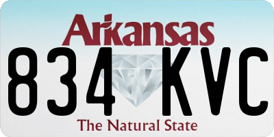 AR license plate 834KVC