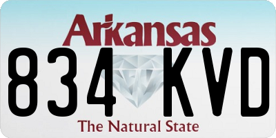AR license plate 834KVD