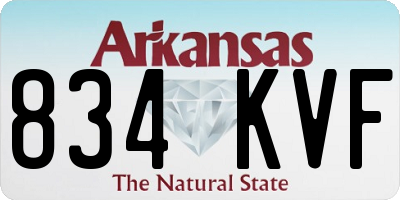 AR license plate 834KVF