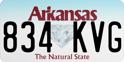 AR license plate 834KVG