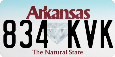 AR license plate 834KVK