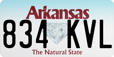 AR license plate 834KVL