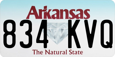 AR license plate 834KVQ