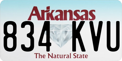 AR license plate 834KVU