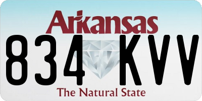 AR license plate 834KVV