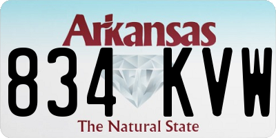 AR license plate 834KVW