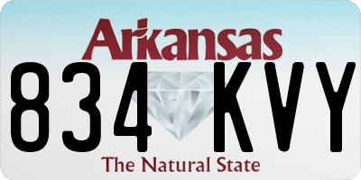AR license plate 834KVY