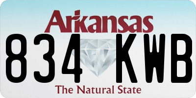 AR license plate 834KWB