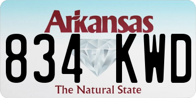 AR license plate 834KWD
