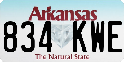 AR license plate 834KWE