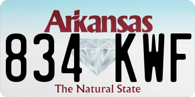 AR license plate 834KWF