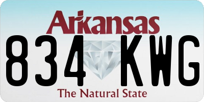 AR license plate 834KWG