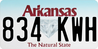 AR license plate 834KWH