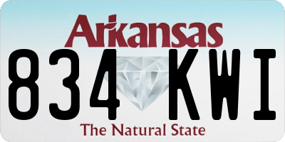 AR license plate 834KWI