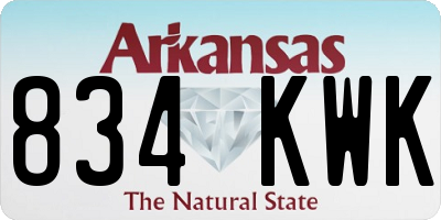 AR license plate 834KWK