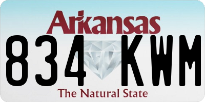 AR license plate 834KWM