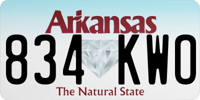 AR license plate 834KWO