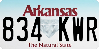 AR license plate 834KWR