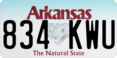 AR license plate 834KWU