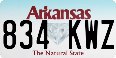 AR license plate 834KWZ